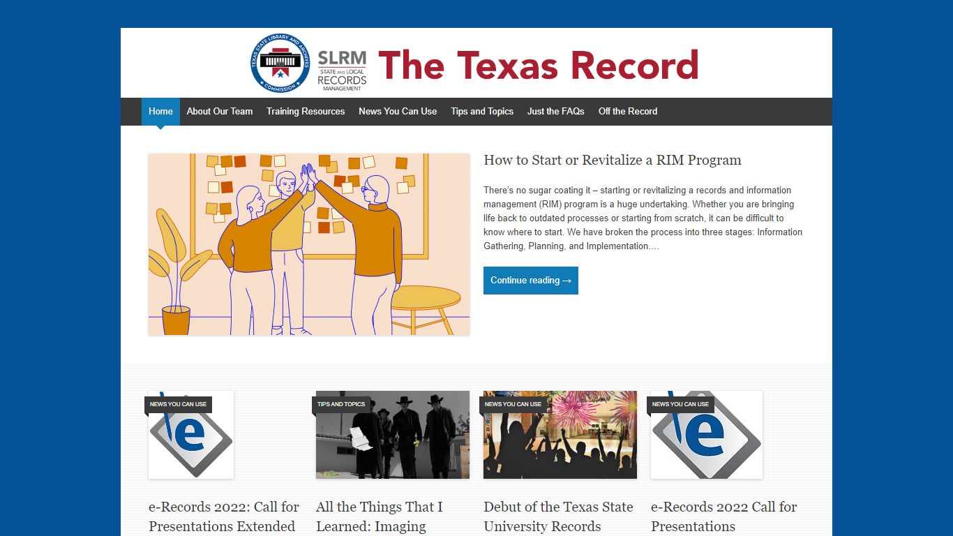 The Texas Record - Texas State Library and Archives Commission