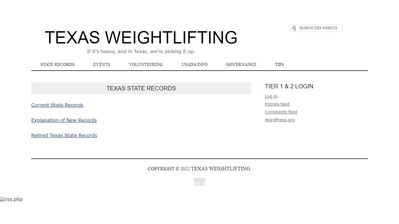 Texas State Records - Texas Weightlifting